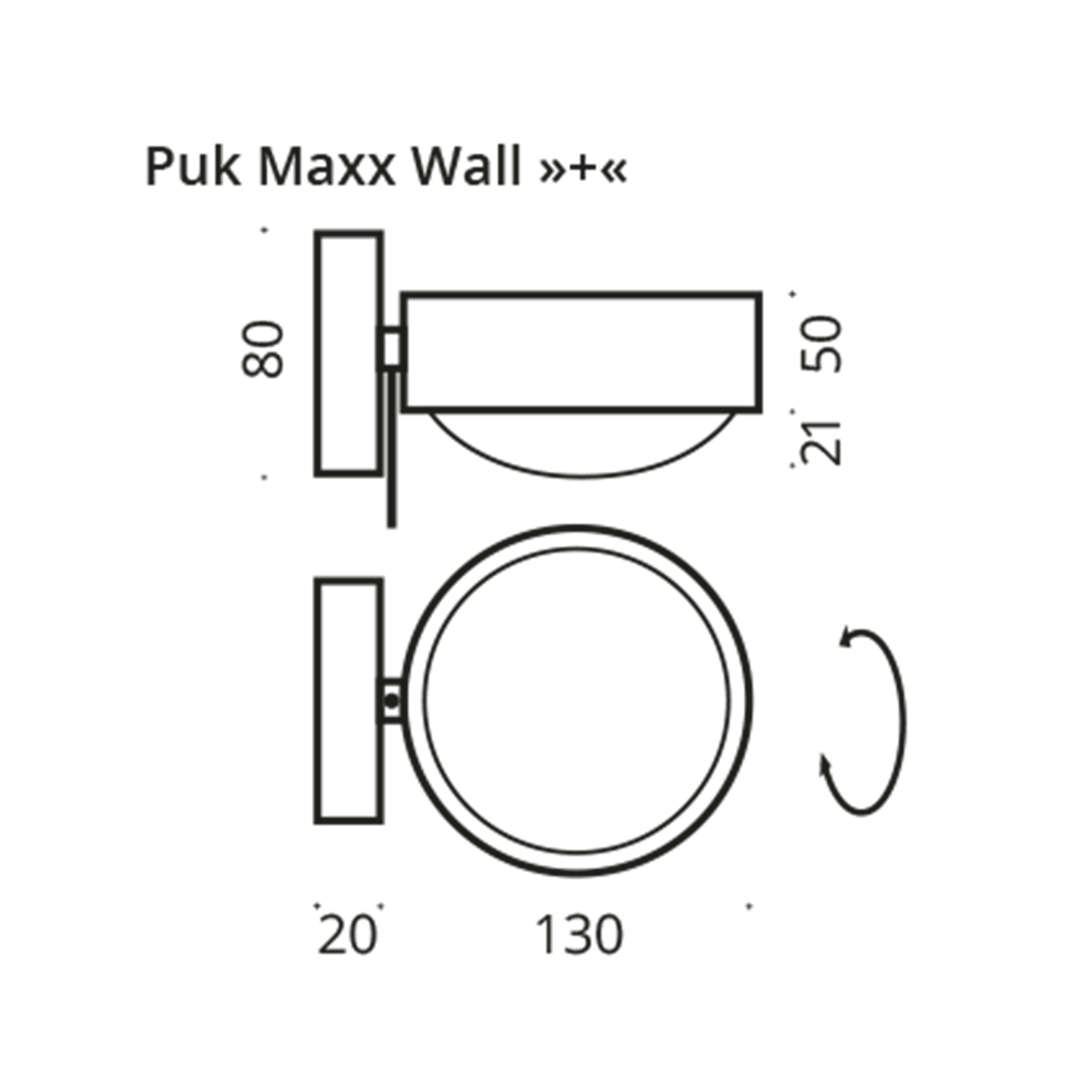 Puk Maxx Wall Plus Wandleuchte Glas-Linse