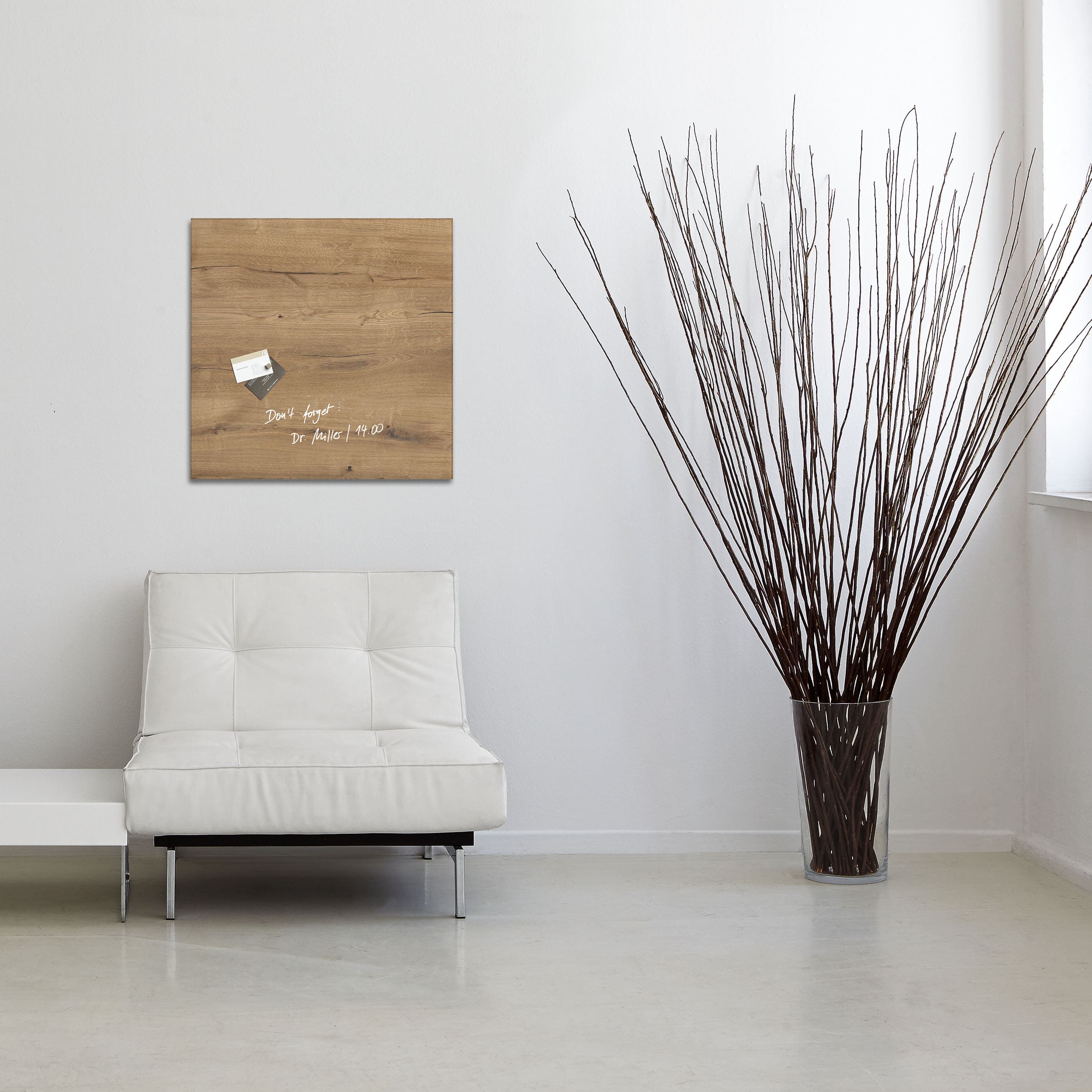 artverum® Glas-Magnetboard Natural Wood