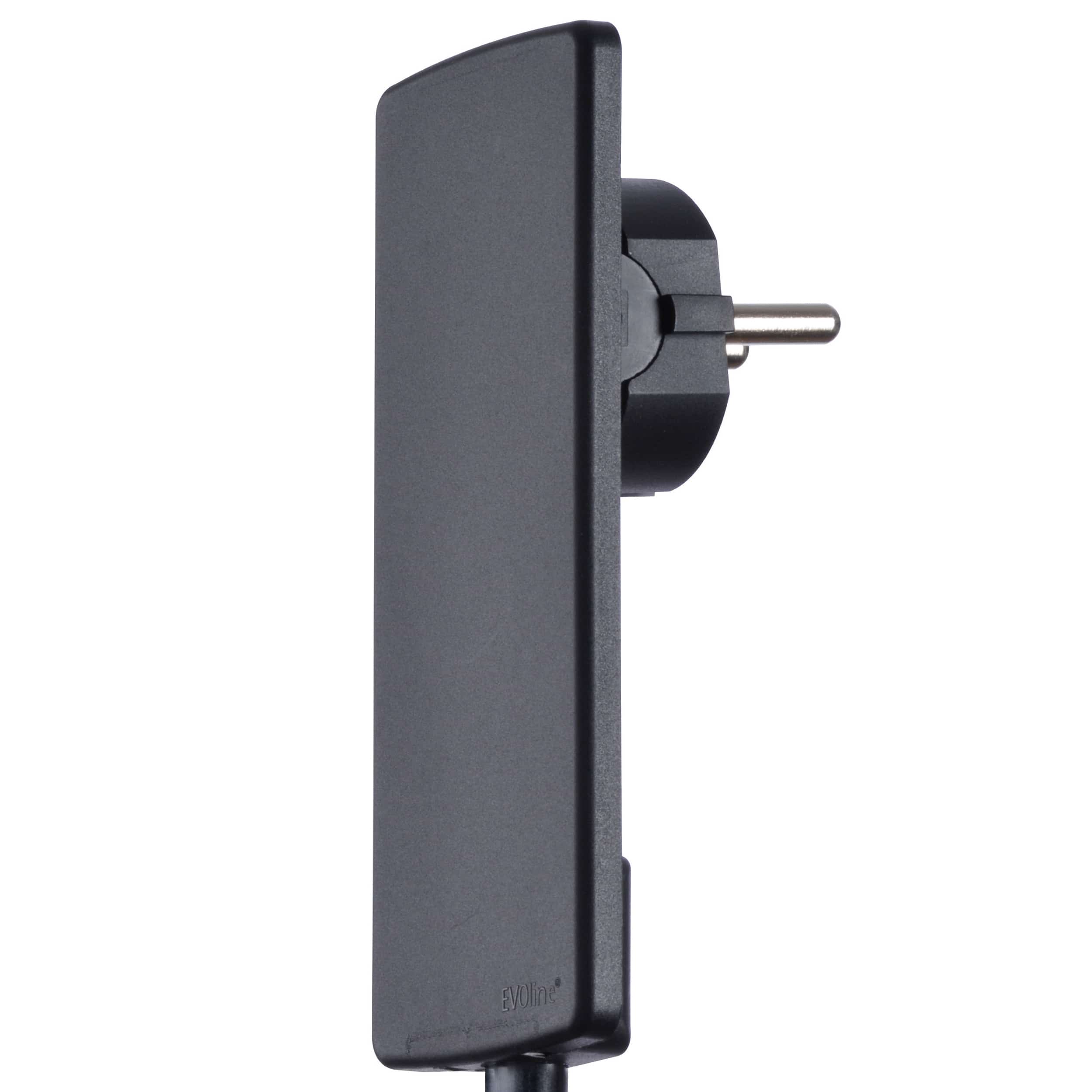 Evoline® Plug Netzstecker-Adapter mit 3fach-Steckdose