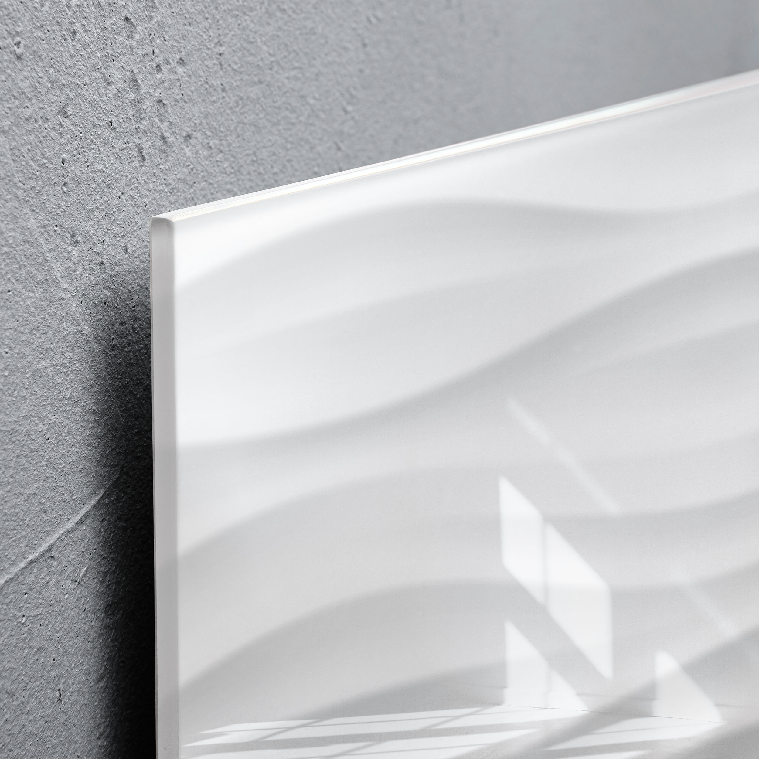 artverum® Glas-Magnetboard White Wave