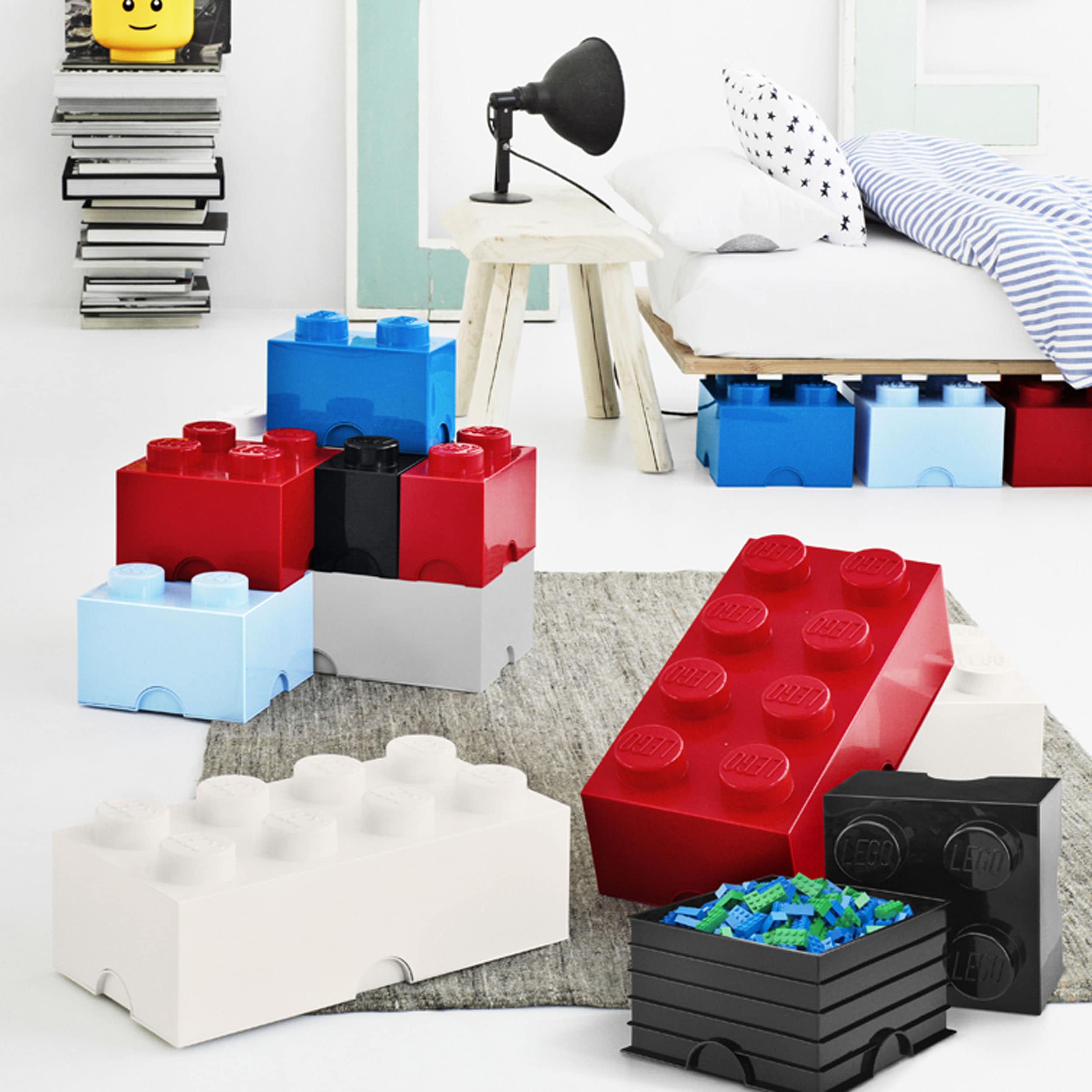 LEGO Storage Brick XL GRAU Stein 2x2 Aufbewahrung Dose Box Kiste 4 Knobs GREY 