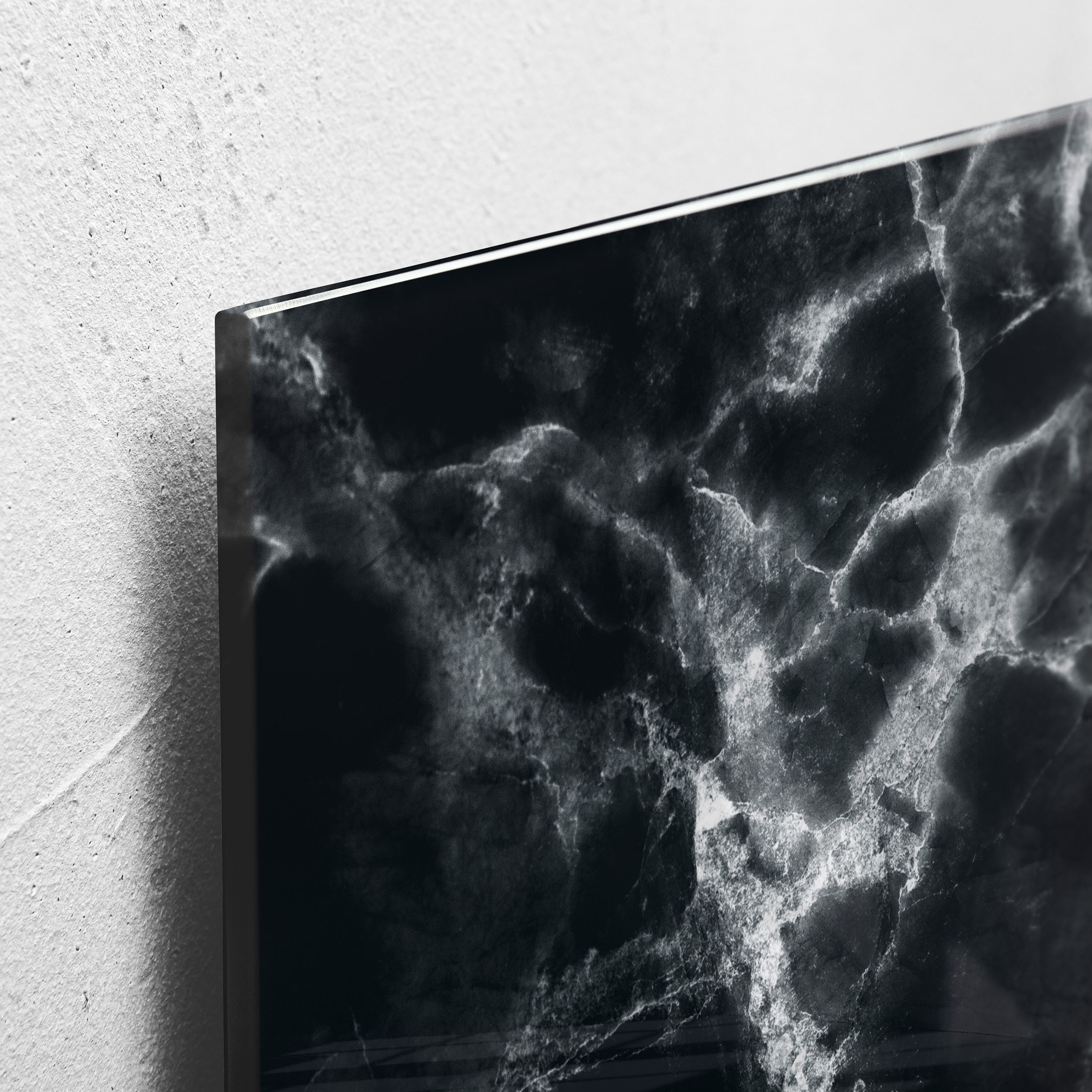 artverum® Glas-Magnetboard Black Marble