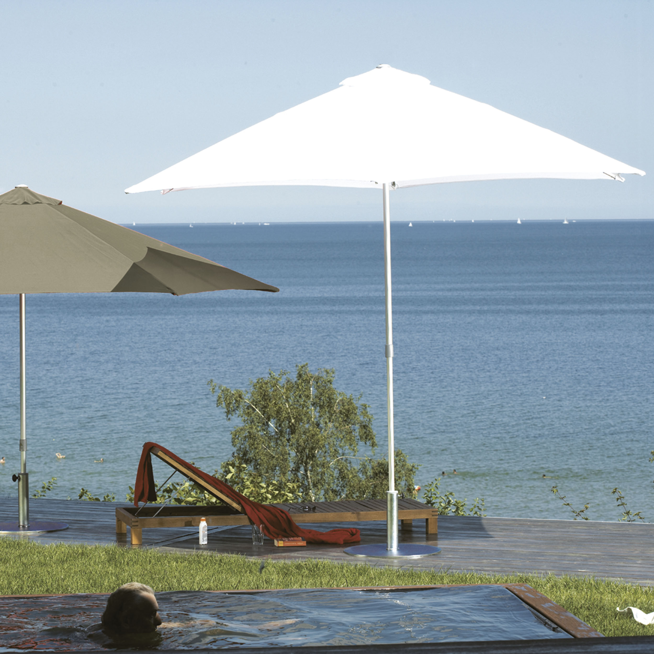 Elba Sonnenschirm quadratisch mit Knickgelenk ohne Schirmständer
