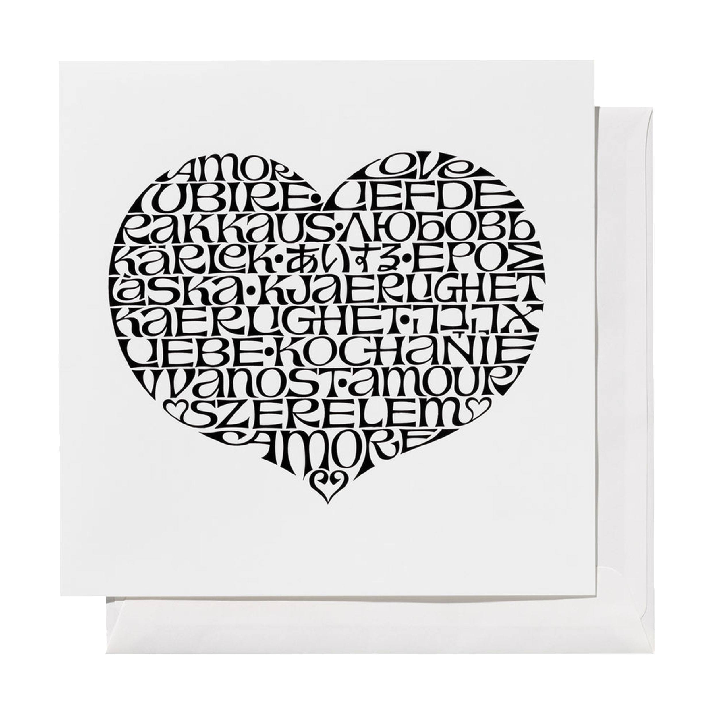 Greeting Card International Love Heart Grußkarte