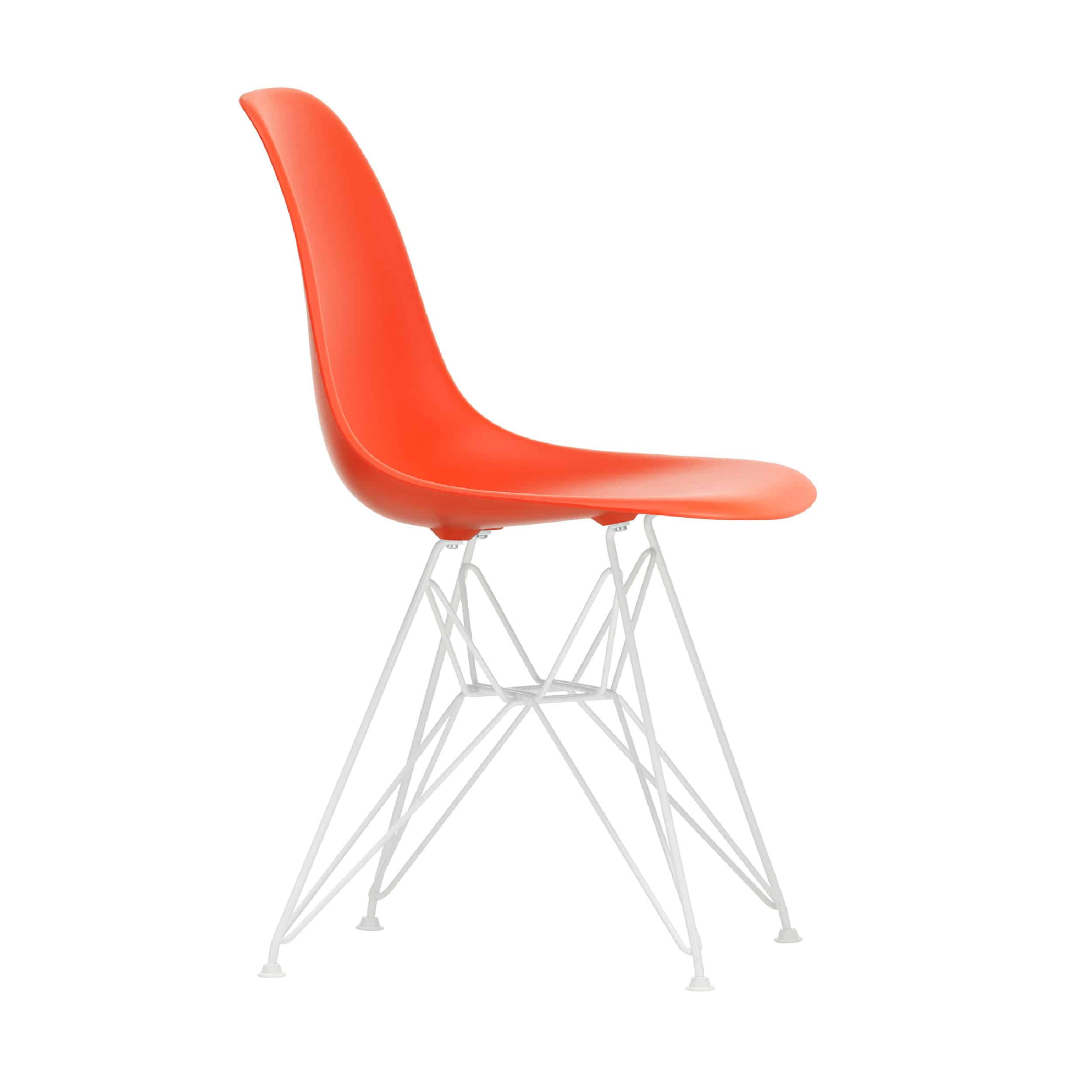 Eames Plastic Side Chair Stuhl DSR Gestell weiß mit Kunststoffgleitern