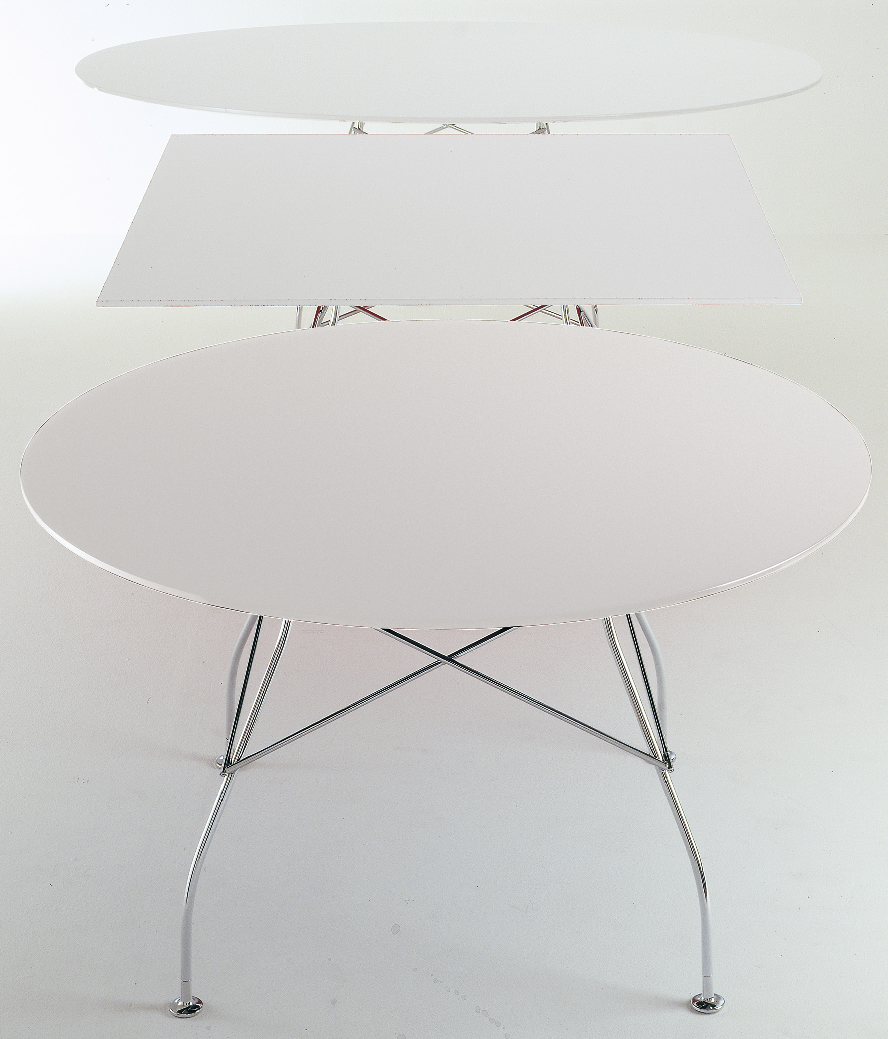 Glossy Tisch oval
