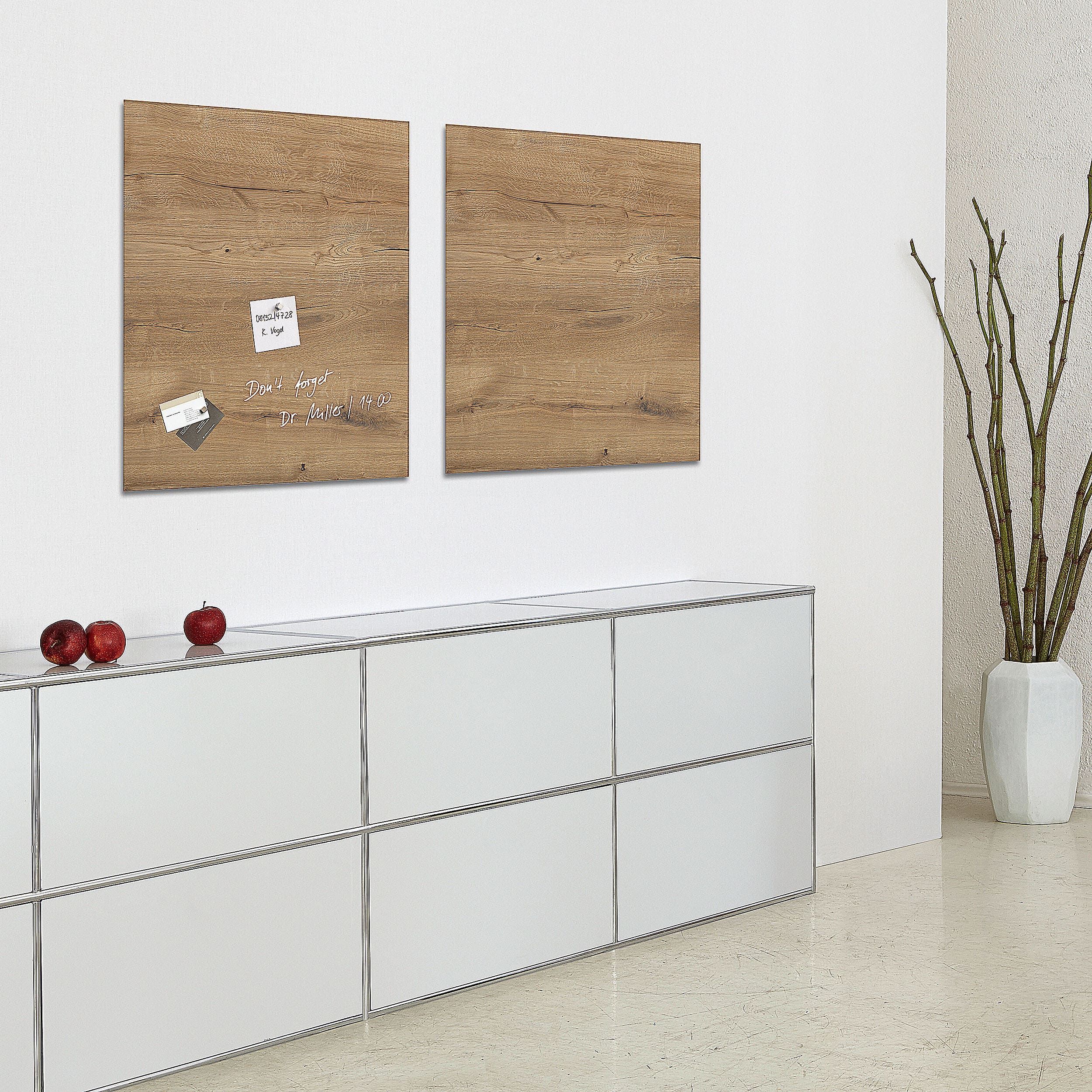 artverum® Glas-Magnetboard Natural Wood