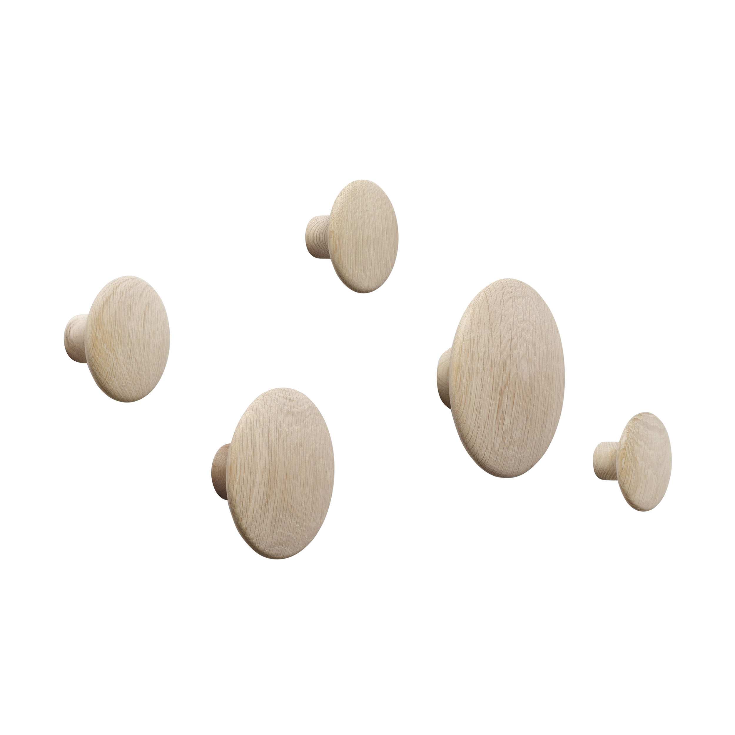 The Dots Wood Garderobenhaken 5er-Set
