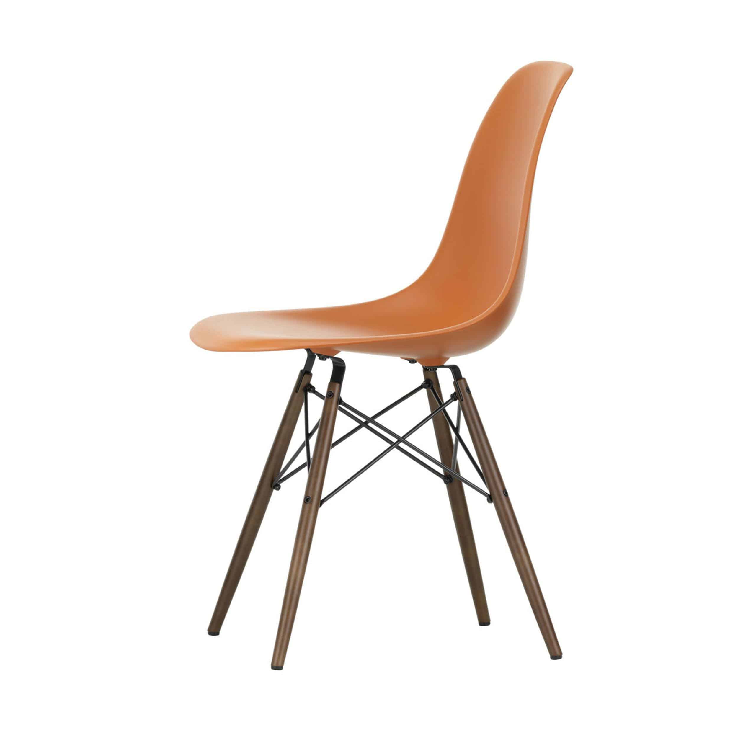 Chaise Eames Plastic Side Chair DSW avec patins en plastique