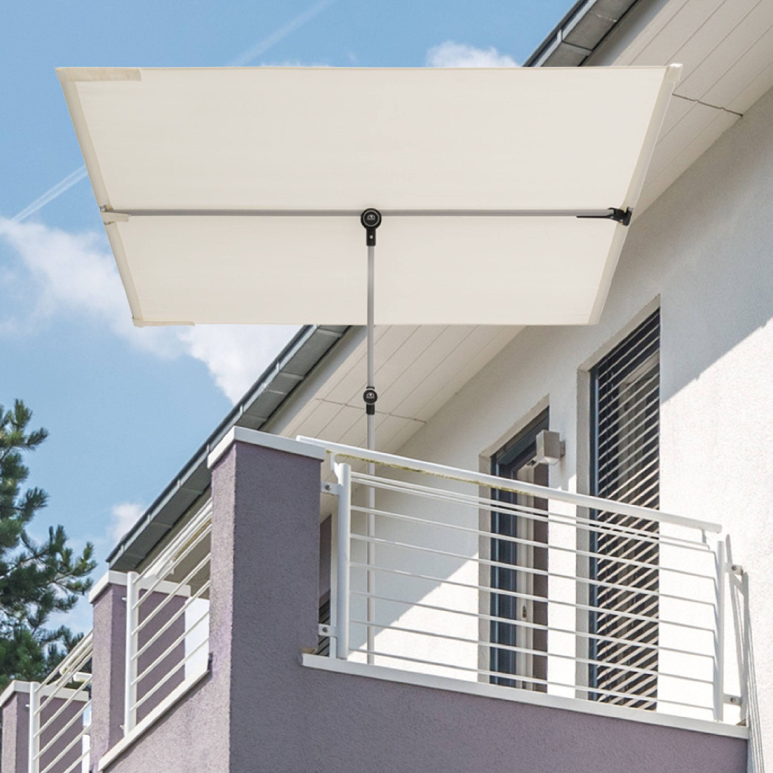 Active cache-vue de balcon Protection visuelle et solaire sans pied de parasol