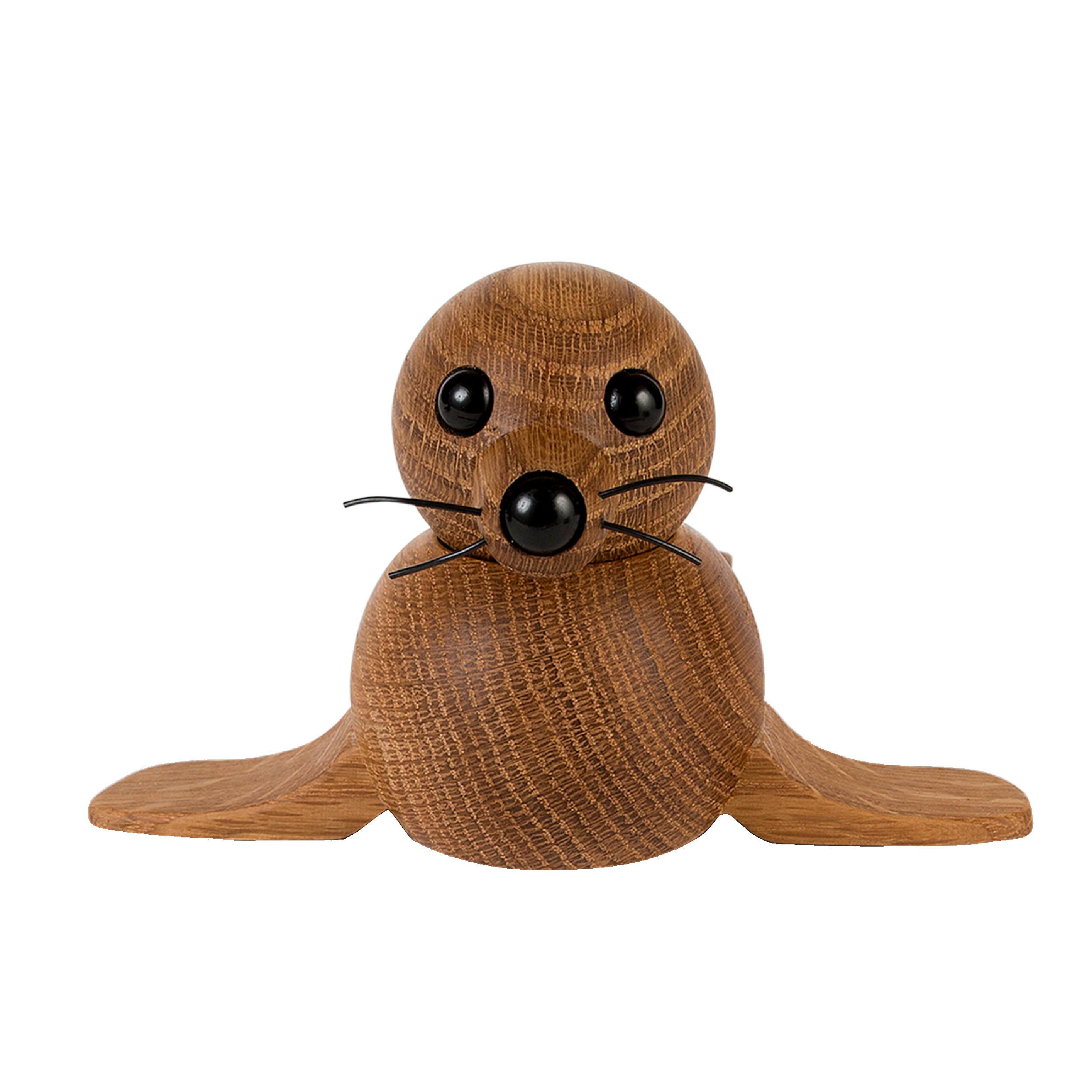 Female Seal Holzfigur
