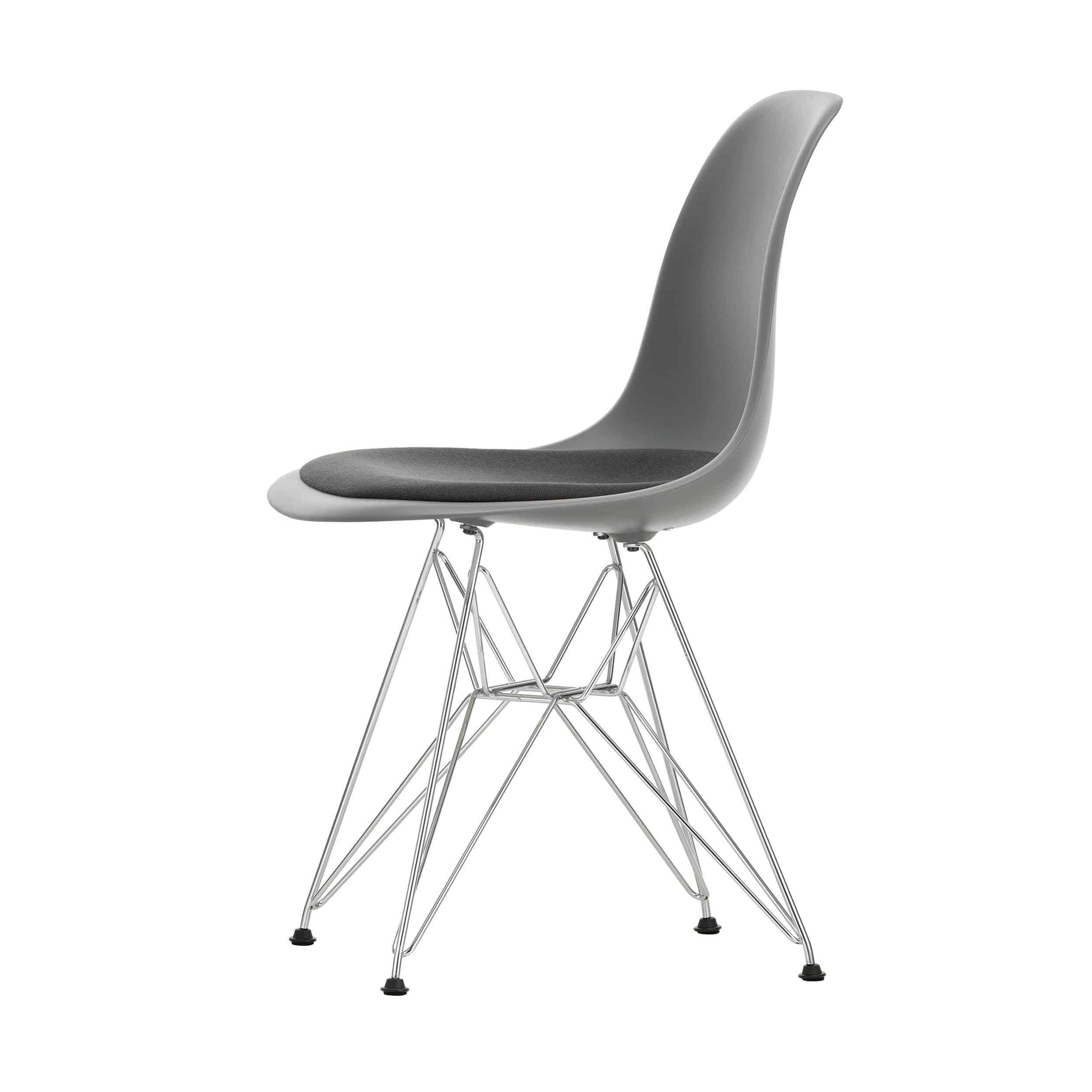 Chaise Eames Plastic Side Chair DSR avec coussin de siège