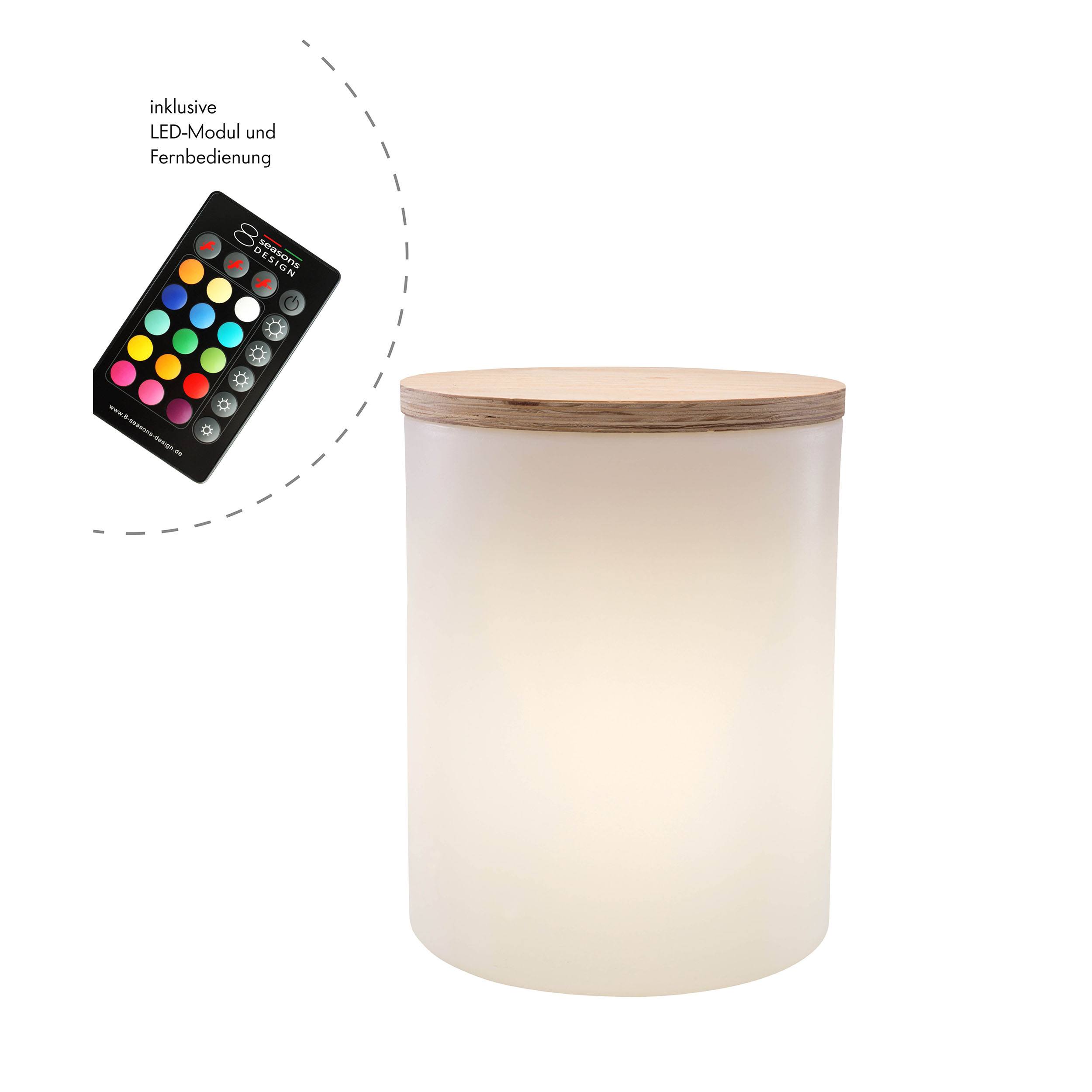 Shining Drum Outdoor LED lampe sur pied et table d'appoint avec changement de couleur