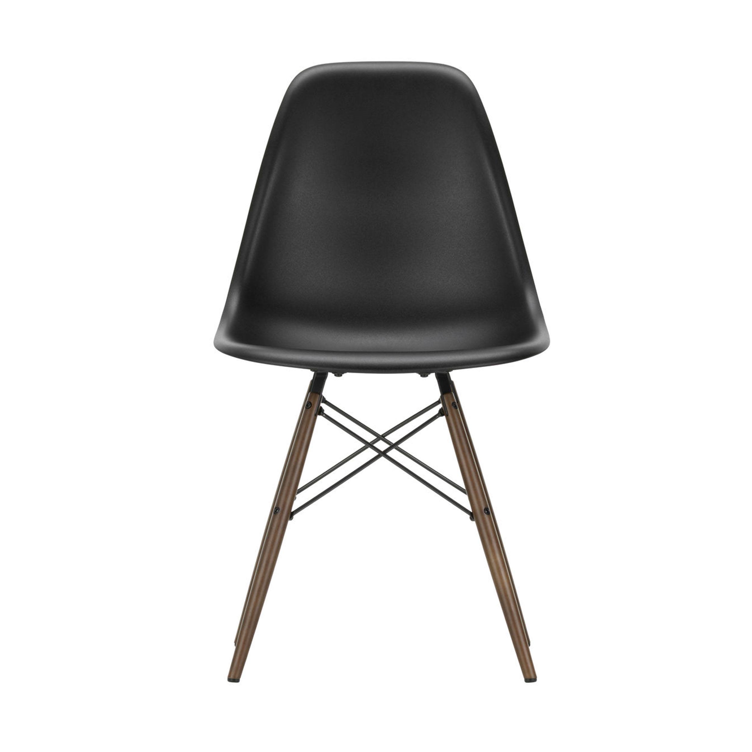 Chaise Eames Plastic Side Chair DSW avec patins en plastique