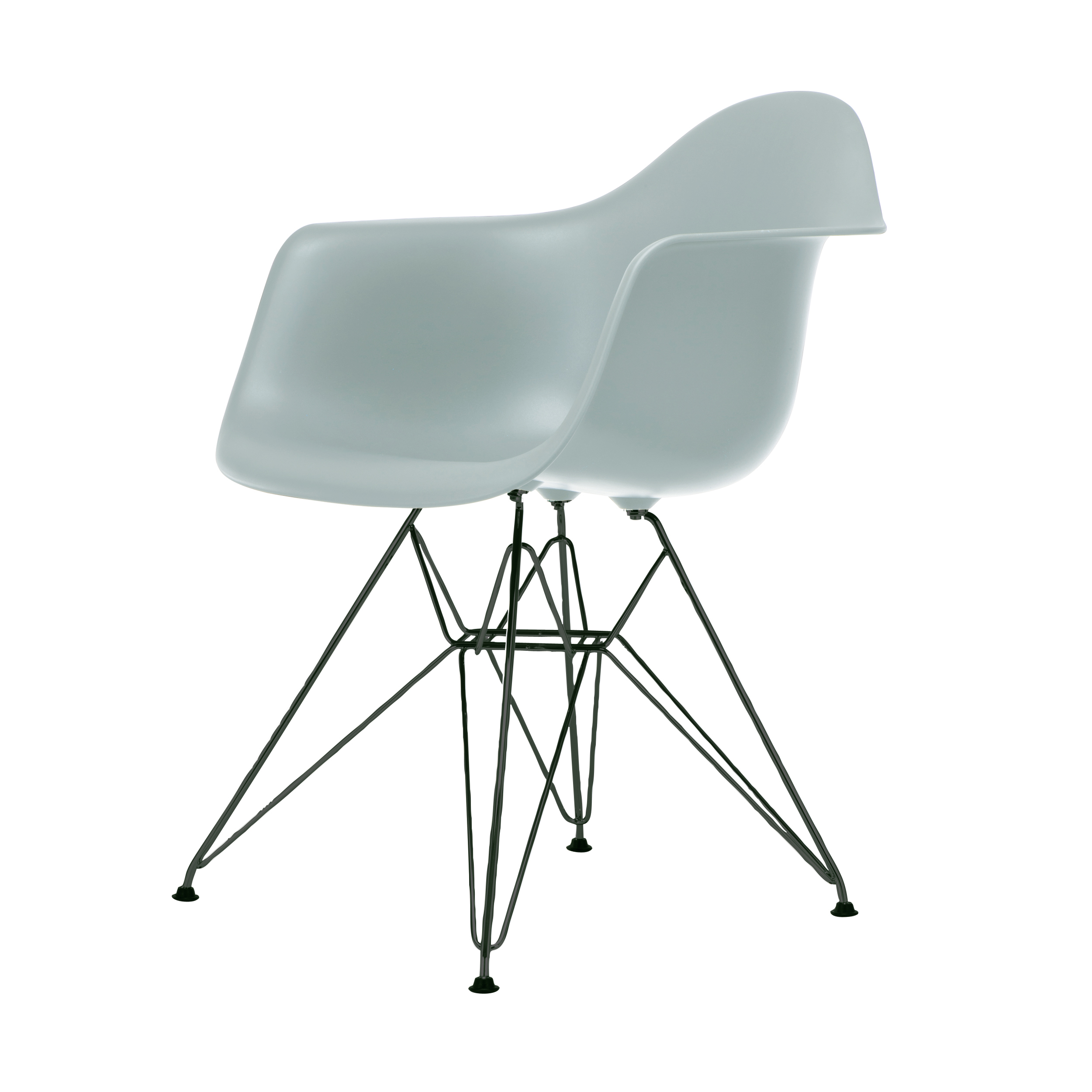 Eames Plastic Armchair Stuhl DAR mit Kunststoffgleitern