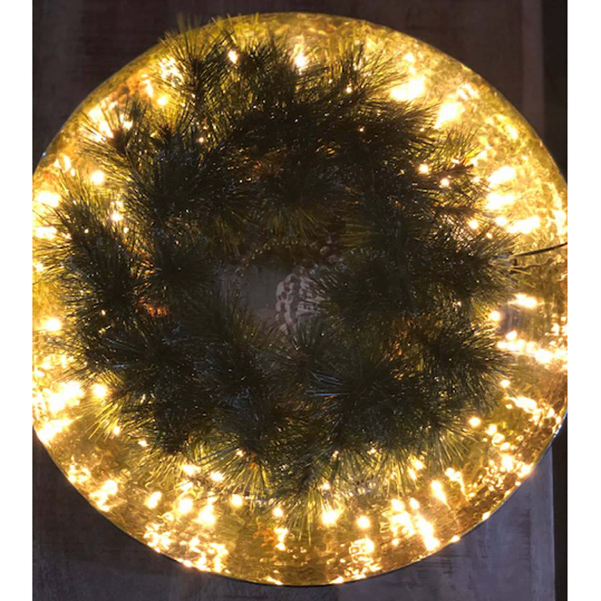 LED Lichterkranz ‚Flamme Ring', silber, 30cm
