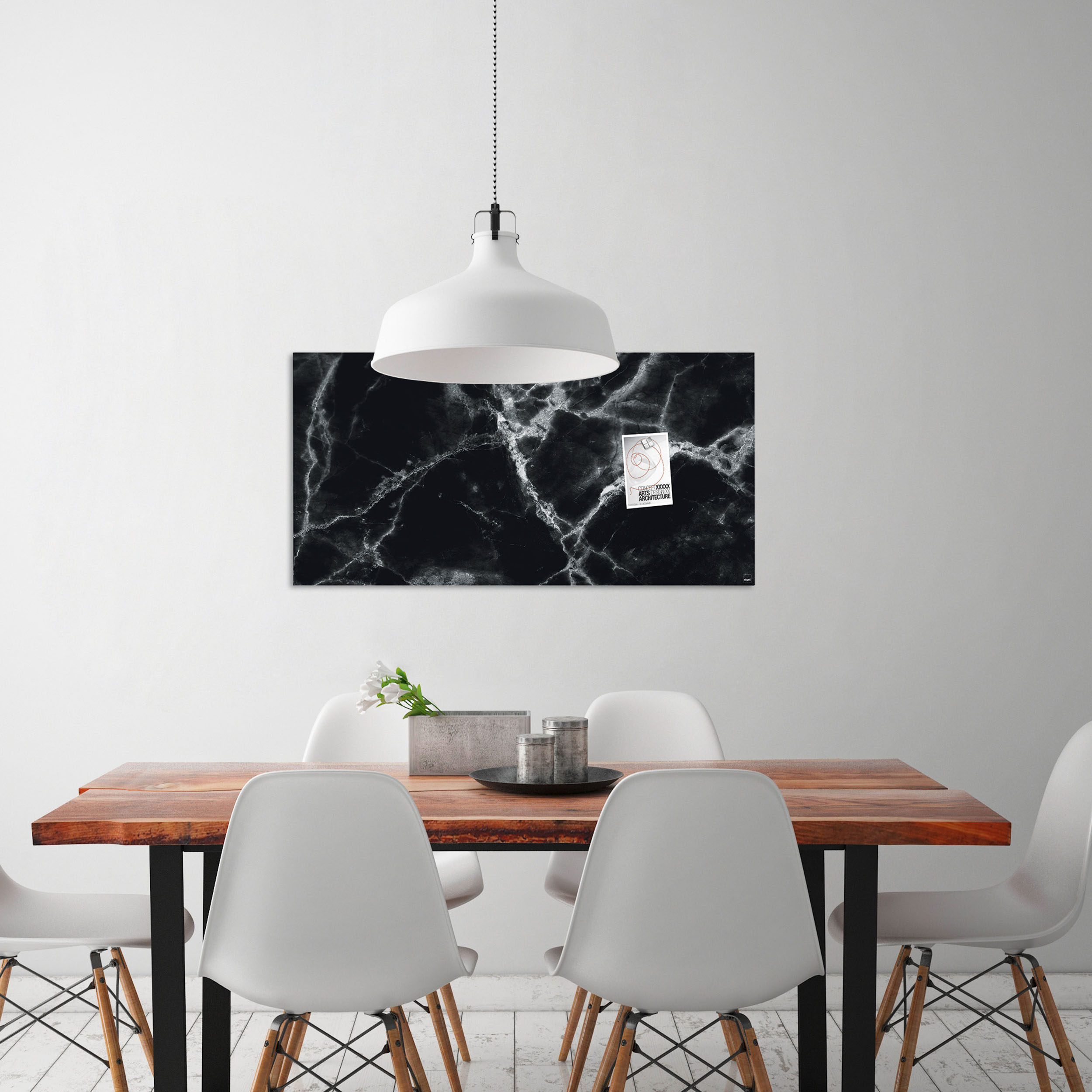 artverum® Glas-Magnetboard Black Marble