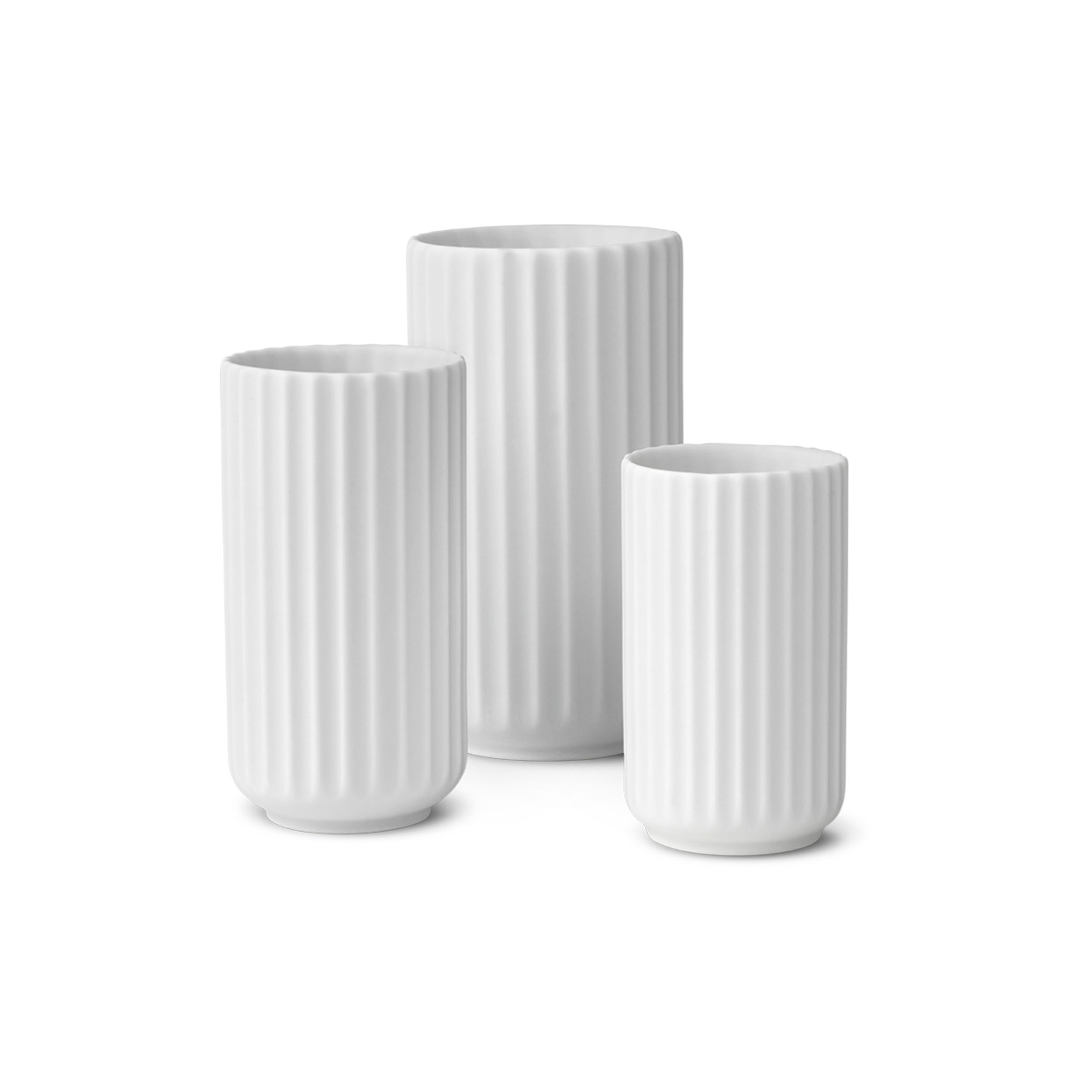 Lyngby Porcelain Vase Porzellan Weiß 38cm 