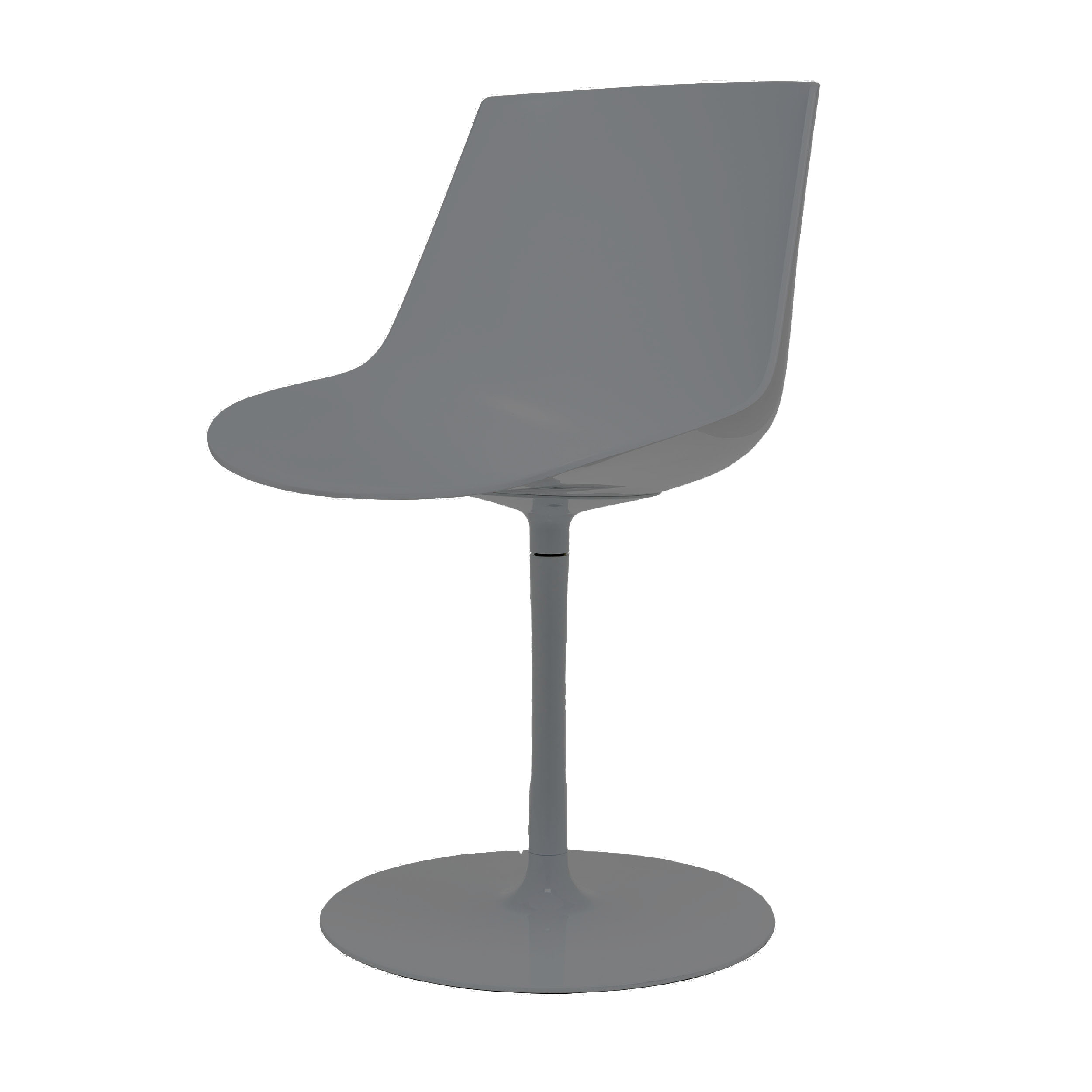 Flow Glossy Stuhl mit Tellerfuß