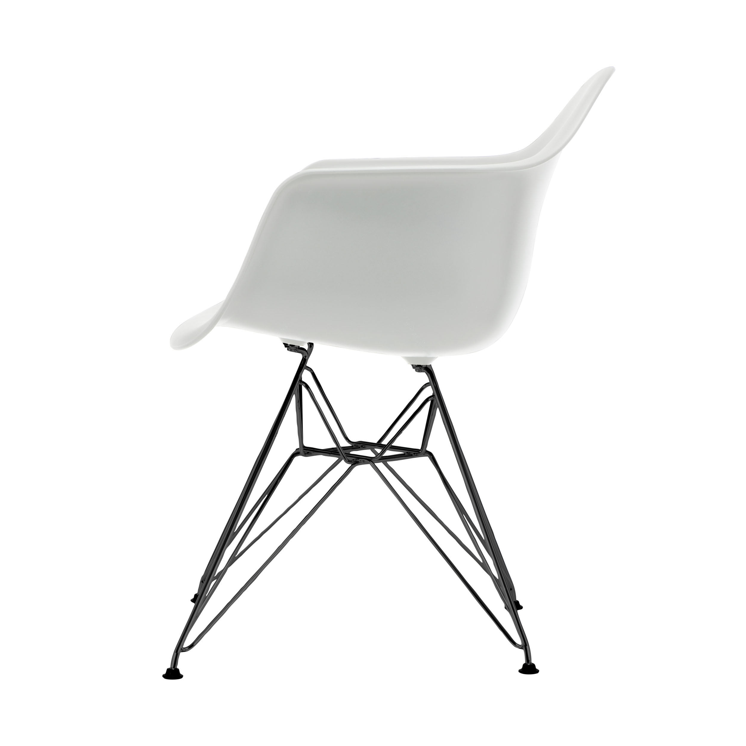 Eames Plastic Armchair Stuhl DAR mit Kunststoffgleitern