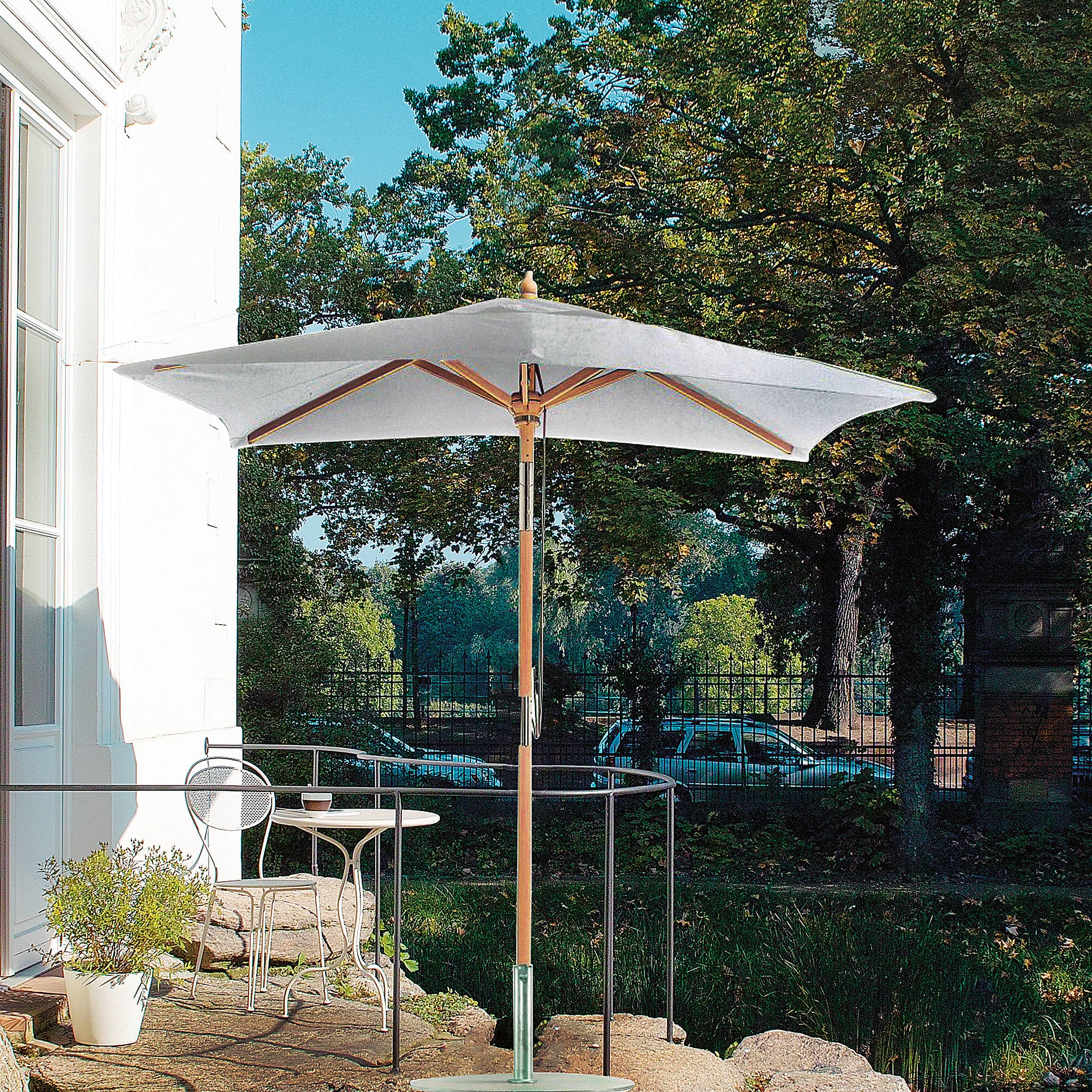 Balkonschirm mit Knickgelenk Sonnenschirm ohne Schirmständer