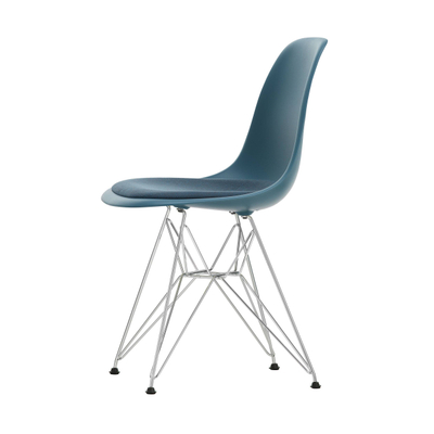 Eames Plastic Side Chair Stuhl DSR mit Sitzkissen