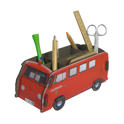 Stiftebox VW Bus Feuerwehr Stiftehalter