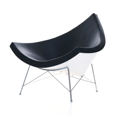 Coconut Chair Stoff Sessel mit Kunststoffgleitern
